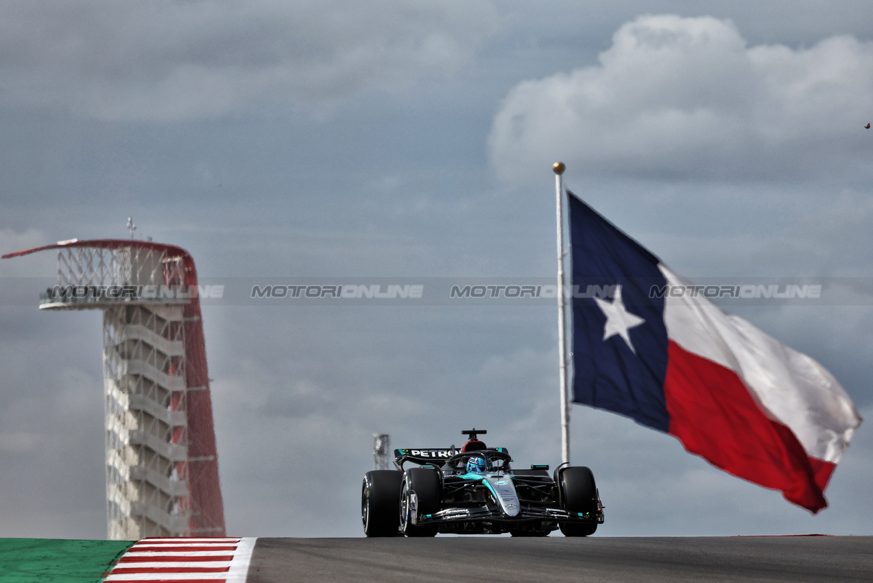 GP STATI UNITI, George Russell (GBR) Mercedes AMG F1 W15.

18.10.2024. Formula 1 World Championship, Rd 19, United States Grand Prix, Austin, Texas, USA, Sprint Qualifiche Day

- www.xpbimages.com, EMail: requests@xpbimages.com © Copyright: Moy / XPB Images