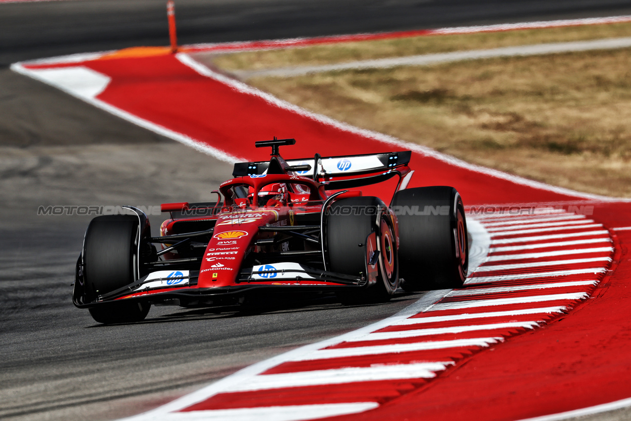 GP STATI UNITI, Charles Leclerc (MON) Ferrari SF-24.

18.10.2024. Formula 1 World Championship, Rd 19, United States Grand Prix, Austin, Texas, USA, Sprint Qualifiche Day

 - www.xpbimages.com, EMail: requests@xpbimages.com © Copyright: Coates / XPB Images