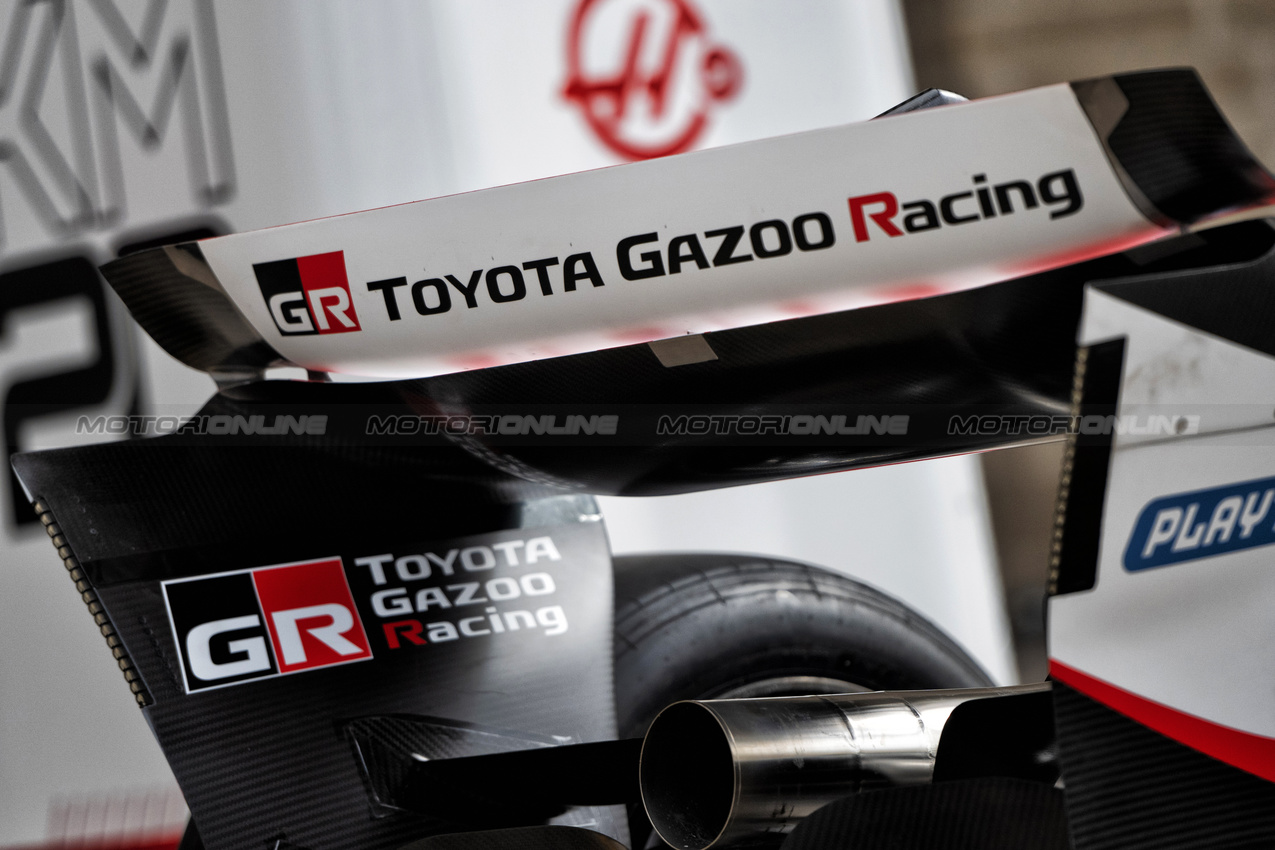 GP STATI UNITI, Haas VF-24 rear wing - Toyota Gazoo Racing.

18.10.2024. Formula 1 World Championship, Rd 19, United States Grand Prix, Austin, Texas, USA, Sprint Qualifiche Day

- www.xpbimages.com, EMail: requests@xpbimages.com © Copyright: Price / XPB Images