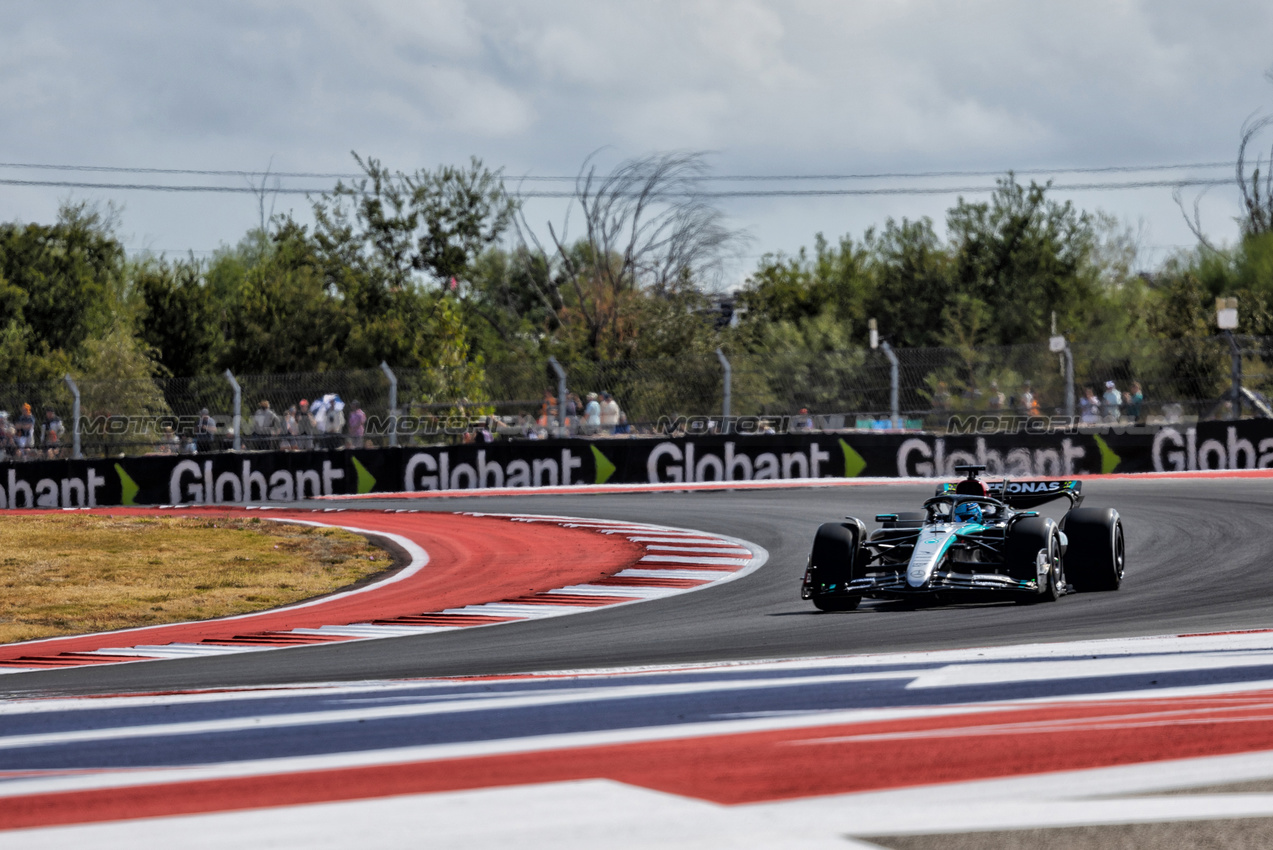 GP STATI UNITI, George Russell (GBR) Mercedes AMG F1 W15.

18.10.2024. Formula 1 World Championship, Rd 19, United States Grand Prix, Austin, Texas, USA, Sprint Qualifiche Day

 - www.xpbimages.com, EMail: requests@xpbimages.com © Copyright: Rew / XPB Images