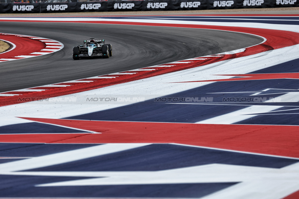 GP STATI UNITI, George Russell (GBR) Mercedes AMG F1 W15.

18.10.2024. Formula 1 World Championship, Rd 19, United States Grand Prix, Austin, Texas, USA, Sprint Qualifiche Day

- www.xpbimages.com, EMail: requests@xpbimages.com © Copyright: Moy / XPB Images