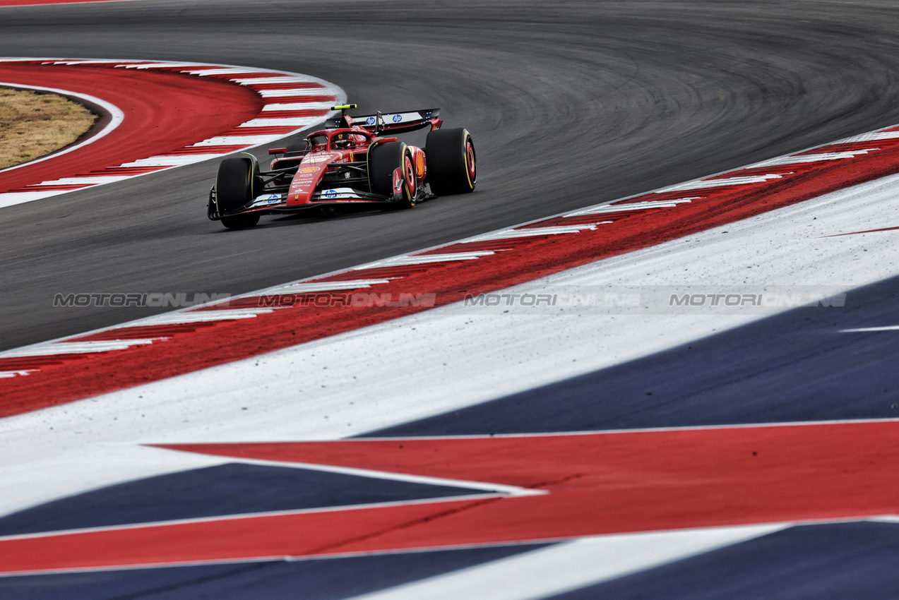 GP STATI UNITI, Carlos Sainz Jr (ESP) Ferrari SF-24.

18.10.2024. Formula 1 World Championship, Rd 19, United States Grand Prix, Austin, Texas, USA, Sprint Qualifiche Day

- www.xpbimages.com, EMail: requests@xpbimages.com © Copyright: Moy / XPB Images