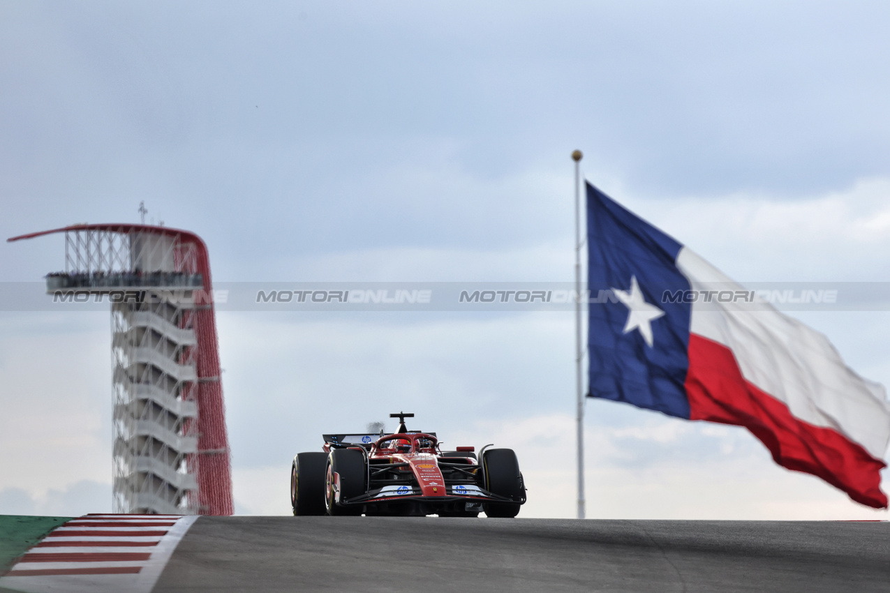 GP STATI UNITI, Charles Leclerc (MON) Ferrari SF-24.

18.10.2024. Formula 1 World Championship, Rd 19, United States Grand Prix, Austin, Texas, USA, Sprint Qualifiche Day

- www.xpbimages.com, EMail: requests@xpbimages.com © Copyright: Bearne / XPB Images