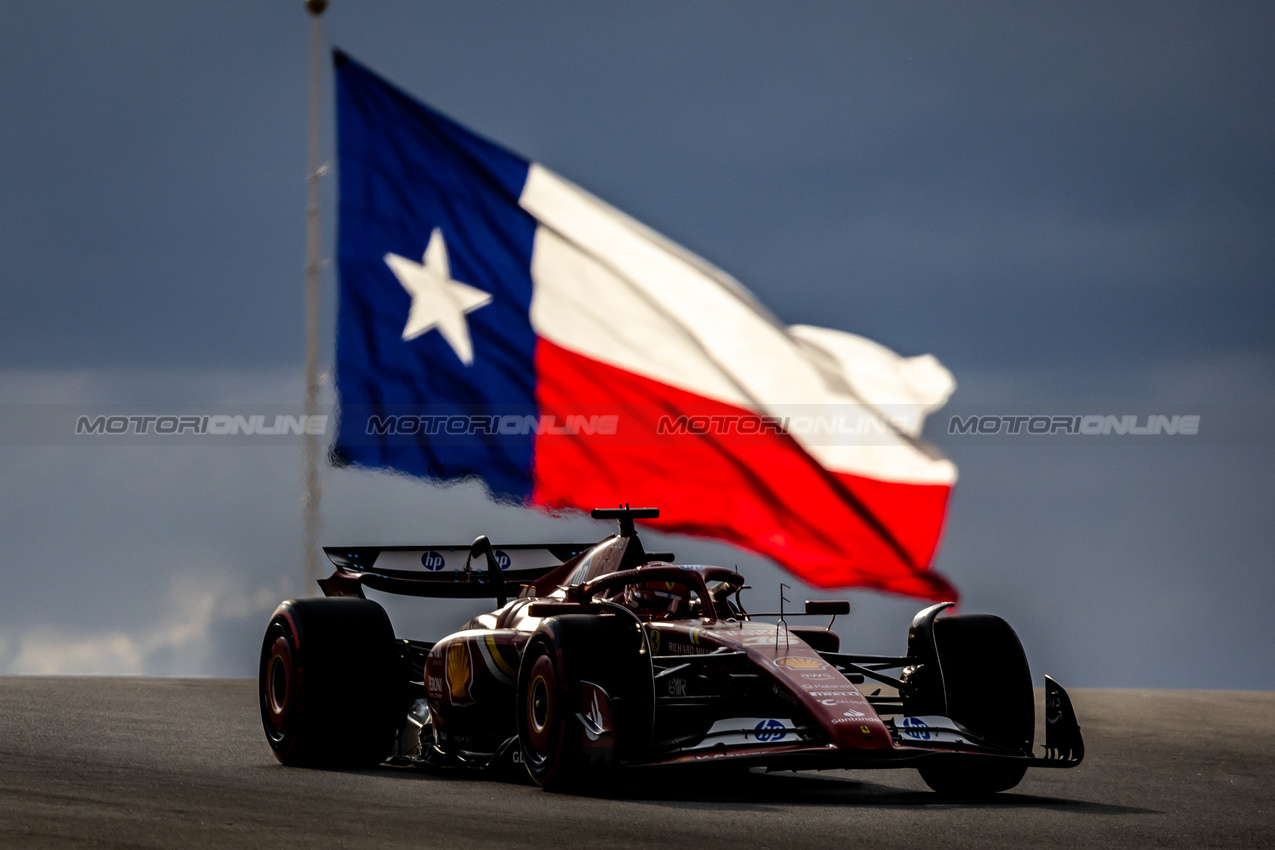 GP STATI UNITI, Charles Leclerc (MON) Ferrari SF-24.

18.10.2024. Formula 1 World Championship, Rd 19, United States Grand Prix, Austin, Texas, USA, Sprint Qualifiche Day

- www.xpbimages.com, EMail: requests@xpbimages.com © Copyright: Bearne / XPB Images