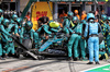 GP UNGHERIA, Lance Stroll (CDN) Aston Martin F1 Team AMR24 makes a pit stop.

21.07.2024. Formula 1 World Championship, Rd 13, Hungarian Grand Prix, Budapest, Hungary, Gara Day.

- www.xpbimages.com, EMail: requests@xpbimages.com © Copyright: Batchelor / XPB Images