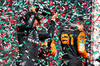 GP UNGHERIA, Gara winner Oscar Piastri (AUS) McLaren celebrates on the podium with team mate Lando Norris (GBR) McLaren; e Lewis Hamilton (GBR) Mercedes AMG F1.

21.07.2024. Formula 1 World Championship, Rd 13, Hungarian Grand Prix, Budapest, Hungary, Gara Day.

 - www.xpbimages.com, EMail: requests@xpbimages.com © Copyright: Coates / XPB Images