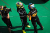 GP UNGHERIA, (L to R): Third placed Lewis Hamilton (GBR) Mercedes AMG F1 congratulates vincitore Oscar Piastri (AUS) McLaren in parc ferme.

21.07.2024. Formula 1 World Championship, Rd 13, Hungarian Grand Prix, Budapest, Hungary, Gara Day.

- www.xpbimages.com, EMail: requests@xpbimages.com © Copyright: Bearne / XPB Images