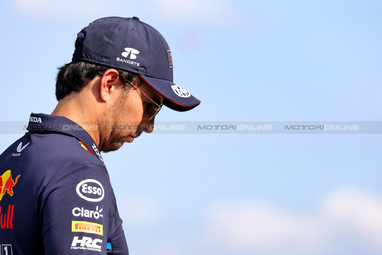 GP UNGHERIA, Sergio Perez (MEX) Red Bull Racing.

18.07.2024. Formula 1 World Championship, Rd 13, Hungarian Grand Prix, Budapest, Hungary, Preparation Day.

- www.xpbimages.com, EMail: requests@xpbimages.com © Copyright: Bearne / XPB Images