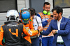 GP UNGHERIA, (L to R): Lando Norris (GBR) McLaren celebrates his pole position in qualifying parc ferme with second placed team mate Oscar Piastri (AUS) McLaren e Mohammed Bin Sulayem (UAE) FIA President.

20.07.2024. Formula 1 World Championship, Rd 13, Hungarian Grand Prix, Budapest, Hungary, Qualifiche Day.

- www.xpbimages.com, EMail: requests@xpbimages.com © Copyright: Batchelor / XPB Images