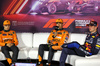 GP UNGHERIA, (L to R): Oscar Piastri (AUS) McLaren; Lando Norris (GBR) McLaren; e Max Verstappen (NLD) Red Bull Racing, in the post qualifying FIA Press Conference.

20.07.2024. Formula 1 World Championship, Rd 13, Hungarian Grand Prix, Budapest, Hungary, Qualifiche Day.

- www.xpbimages.com, EMail: requests@xpbimages.com © Copyright: Bearne / XPB Images