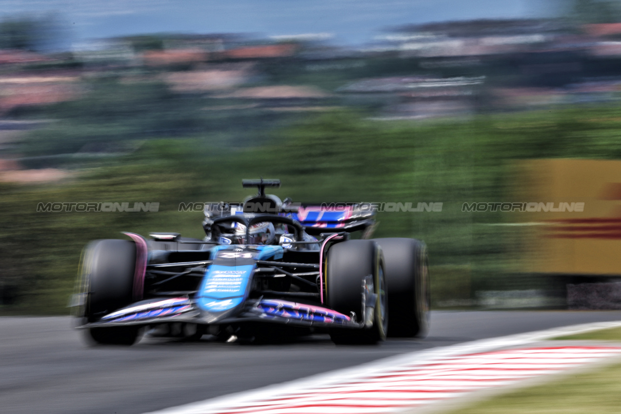 GP UNGHERIA, Esteban Ocon (FRA) Alpine F1 Team A524.

19.07.2024. Formula 1 World Championship, Rd 13, Hungarian Grand Prix, Budapest, Hungary, Practice Day.

- www.xpbimages.com, EMail: requests@xpbimages.com © Copyright: Bearne / XPB Images