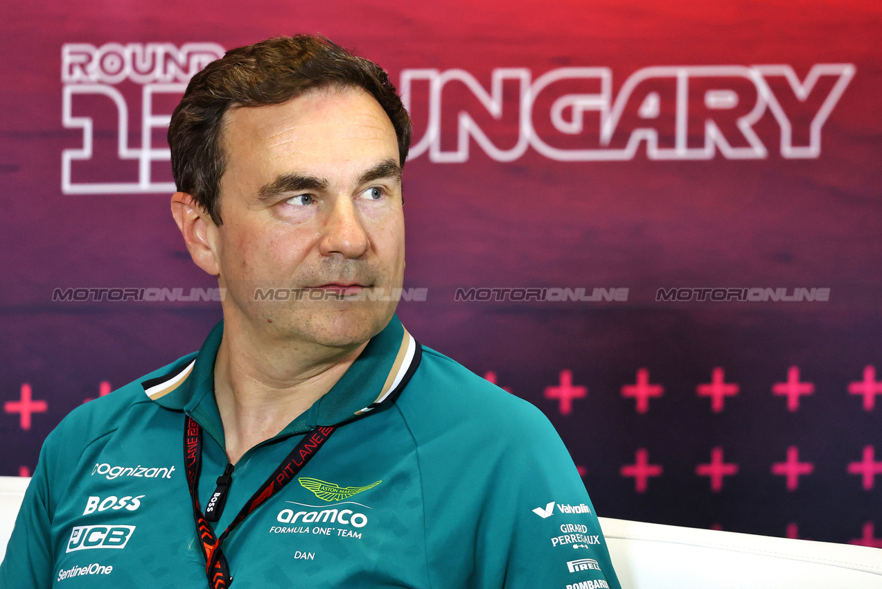 GP UNGHERIA, Dan Fallows (GBR) Aston Martin F1 Team Technical Director in the FIA Press Conference.

19.07.2024. Formula 1 World Championship, Rd 13, Hungarian Grand Prix, Budapest, Hungary, Practice Day.

- www.xpbimages.com, EMail: requests@xpbimages.com © Copyright: Charniaux / XPB Images