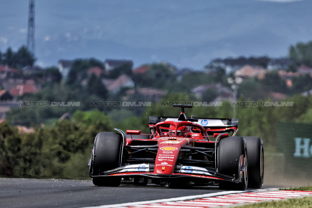 GP UNGHERIA, Charles Leclerc (MON) Ferrari SF-24.

19.07.2024. Formula 1 World Championship, Rd 13, Hungarian Grand Prix, Budapest, Hungary, Practice Day.

- www.xpbimages.com, EMail: requests@xpbimages.com © Copyright: Bearne / XPB Images