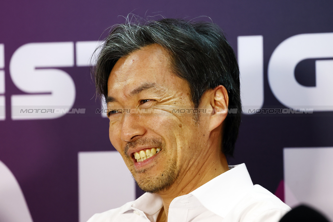 TEST BAHRAIN, Ayao Komatsu (JPN) Haas F1 Team Principal in the FIA Press Conference.

21.02.2024. Formula 1 Testing, Sakhir, Bahrain, Day One.

- www.xpbimages.com, EMail: requests@xpbimages.com © Copyright: Charniaux / XPB Images