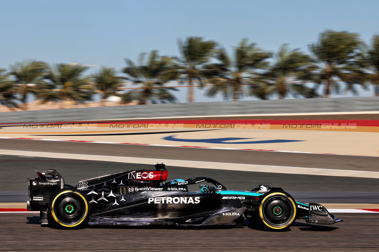 TEST BAHRAIN, George Russell (GBR) Mercedes AMG F1 W15.

21.02.2024. Formula 1 Testing, Sakhir, Bahrain, Day One.

- www.xpbimages.com, EMail: requests@xpbimages.com © Copyright: Moy / XPB Images