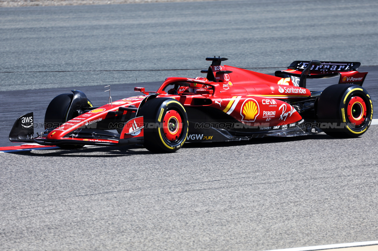 TEST BAHRAIN, Charles Leclerc (MON) Ferrari SF-24.

21.02.2024. Formula 1 Testing, Sakhir, Bahrain, Day One.

- www.xpbimages.com, EMail: requests@xpbimages.com © Copyright: Bearne / XPB Images