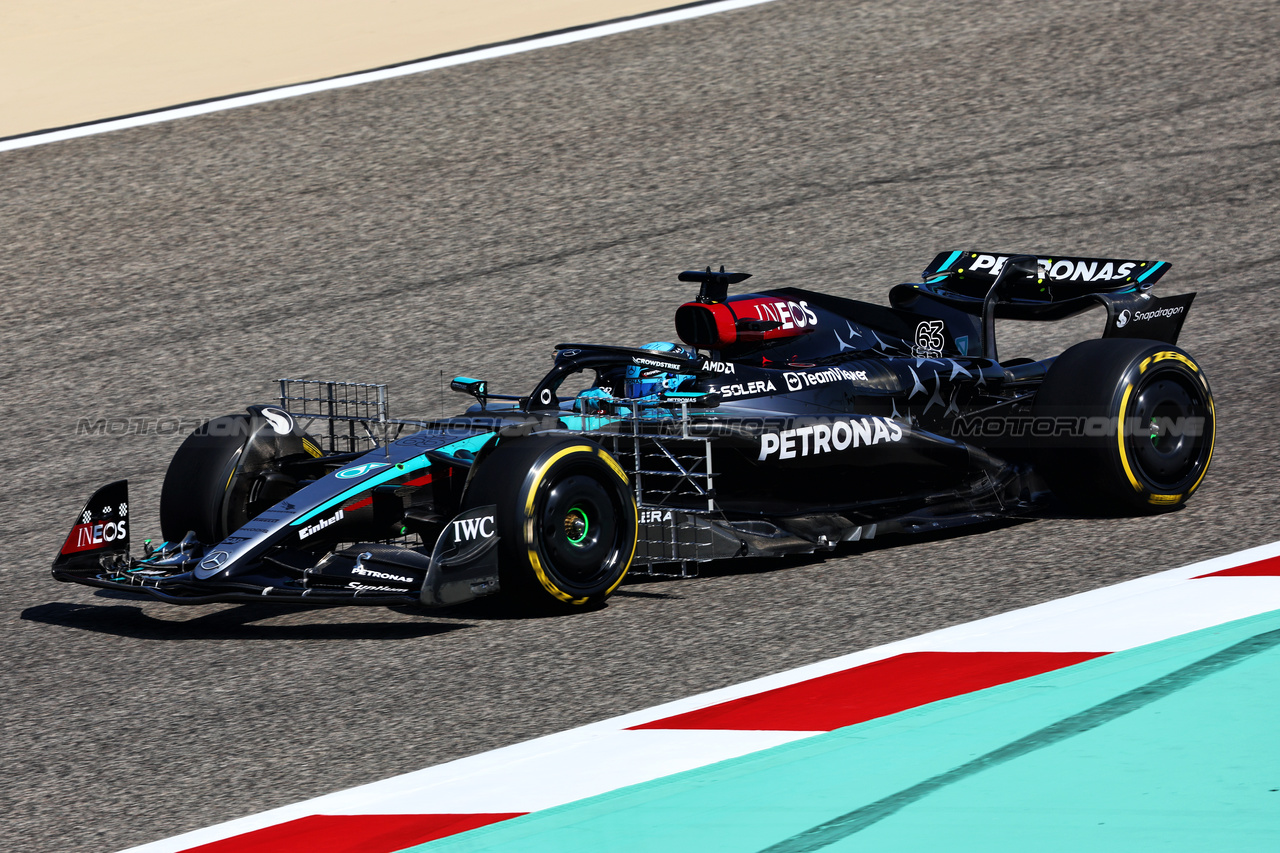 TEST BAHRAIN, George Russell (GBR) Mercedes AMG F1 W15.

21.02.2024. Formula 1 Testing, Sakhir, Bahrain, Day One.

- www.xpbimages.com, EMail: requests@xpbimages.com © Copyright: Charniaux / XPB Images