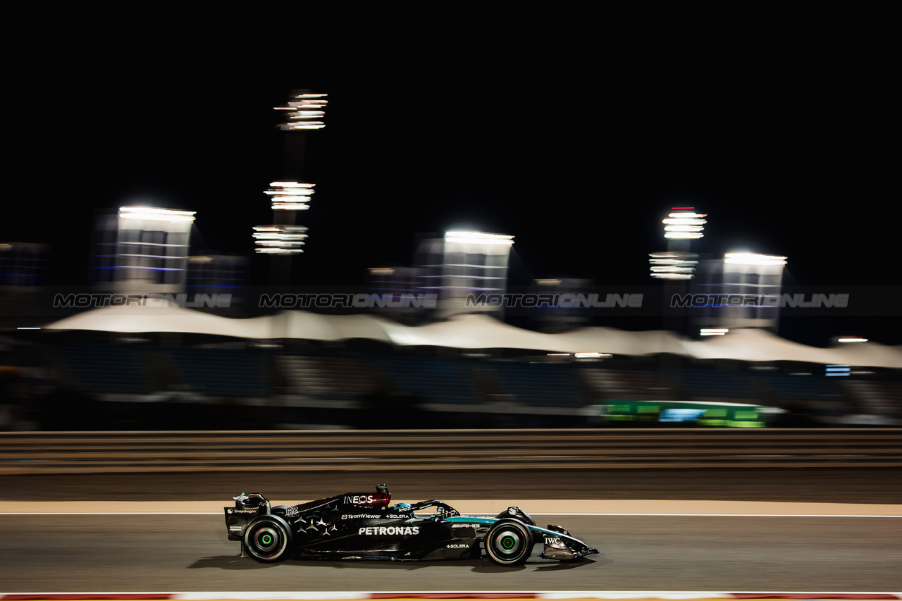 TEST BAHRAIN, George Russell (GBR) Mercedes AMG F1 W15.

21.02.2024. Formula 1 Testing, Sakhir, Bahrain, Day One.

- www.xpbimages.com, EMail: requests@xpbimages.com © Copyright: Bearne / XPB Images