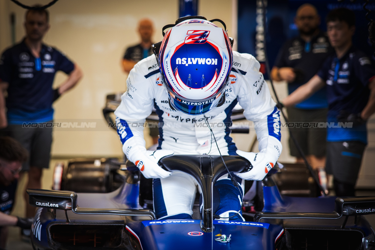 TEST BAHRAIN, Logan Sargeant (USA) Williams Racing FW46.

21.02.2024. Formula 1 Testing, Sakhir, Bahrain, Day One.

- www.xpbimages.com, EMail: requests@xpbimages.com © Copyright: Bearne / XPB Images