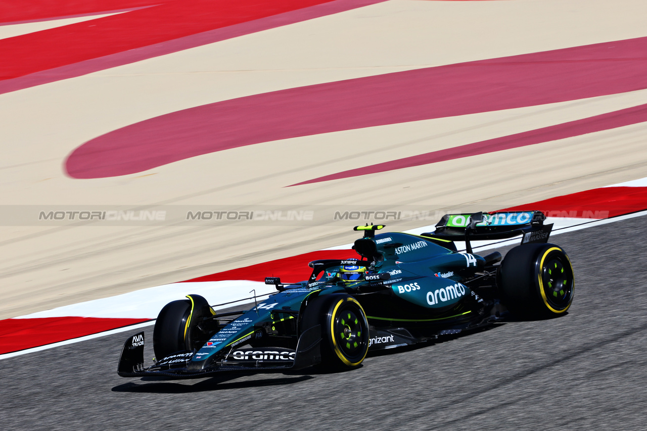 TEST BAHRAIN, Fernando Alonso (ESP) Aston Martin F1 Team AMR24.

21.02.2024. Formula 1 Testing, Sakhir, Bahrain, Day One.

- www.xpbimages.com, EMail: requests@xpbimages.com © Copyright: Charniaux / XPB Images