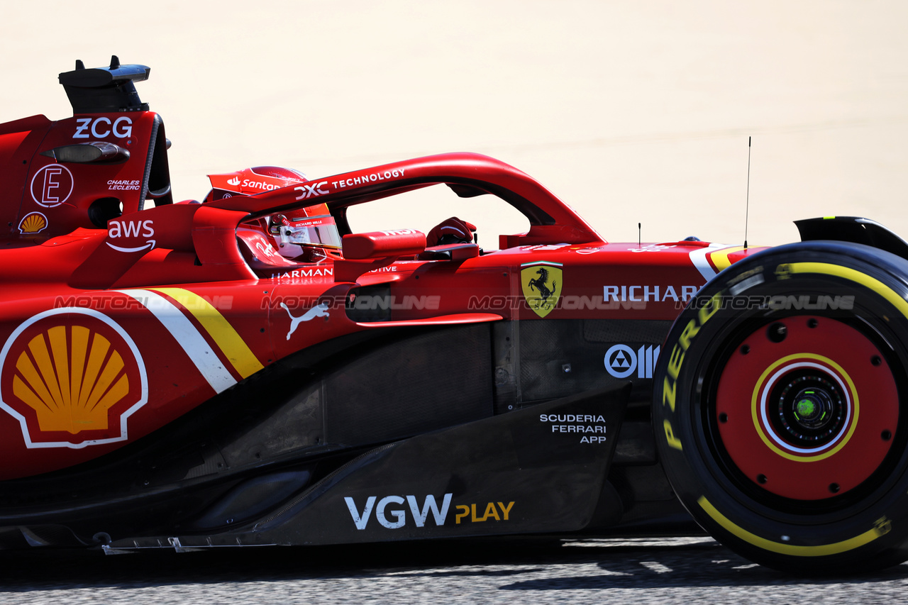 TEST BAHRAIN, Charles Leclerc (MON) Ferrari SF-24.

21.02.2024. Formula 1 Testing, Sakhir, Bahrain, Day One.

- www.xpbimages.com, EMail: requests@xpbimages.com © Copyright: Bearne / XPB Images