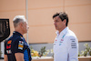 TEST BAHRAIN, (L to R): Jonathan Wheatley (GBR) Red Bull Racing Team Manager with Toto Wolff (GER) Mercedes AMG F1 Shareholder e Executive Director.
21.02.2024. Formula 1 Testing, Sakhir, Bahrain, Day One.
- www.xpbimages.com, EMail: requests@xpbimages.com © Copyright: Bearne / XPB Images