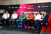 TEST BAHRAIN, (L to R): Toto Wolff (GER) Mercedes AMG F1 Shareholder e Executive Director; James Vowles (GBR) Williams Racing Team Principal; Mike Krack (LUX) Aston Martin F1 Team, Team Principal; Frederic Vasseur (FRA) Ferrari Team Principal; Ayao Komatsu (JPN) Haas F1 Team Principal; Tom Clarkson (GBR) Journalist, in ther FIA Press Conference.
21.02.2024. Formula 1 Testing, Sakhir, Bahrain, Day One.
- www.xpbimages.com, EMail: requests@xpbimages.com © Copyright: Charniaux / XPB Images