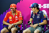 TEST BAHRAIN, (L to R): Carlos Sainz Jr (ESP) Ferrari e Sergio Perez (MEX) Red Bull Racing in the FIA Press Conference.
21.02.2024. Formula 1 Testing, Sakhir, Bahrain, Day One.
- www.xpbimages.com, EMail: requests@xpbimages.com © Copyright: Charniaux / XPB Images