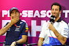 TEST BAHRAIN, (L to R): Sergio Perez (MEX) Red Bull Racing e Daniel Ricciardo (AUS) RB in the FIA Press Conference.
21.02.2024. Formula 1 Testing, Sakhir, Bahrain, Day One.
- www.xpbimages.com, EMail: requests@xpbimages.com © Copyright: Charniaux / XPB Images