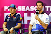 TEST BAHRAIN, (L to R): Sergio Perez (MEX) Red Bull Racing e Daniel Ricciardo (AUS) RB in the FIA Press Conference.
21.02.2024. Formula 1 Testing, Sakhir, Bahrain, Day One.
- www.xpbimages.com, EMail: requests@xpbimages.com © Copyright: Charniaux / XPB Images