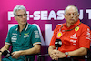 TEST BAHRAIN, (L to R): Mike Krack (LUX) Aston Martin F1 Team, Team Principal e Frederic Vasseur (FRA) Ferrari Team Principal in the FIA Press Conference.
21.02.2024. Formula 1 Testing, Sakhir, Bahrain, Day One.
- www.xpbimages.com, EMail: requests@xpbimages.com © Copyright: Charniaux / XPB Images