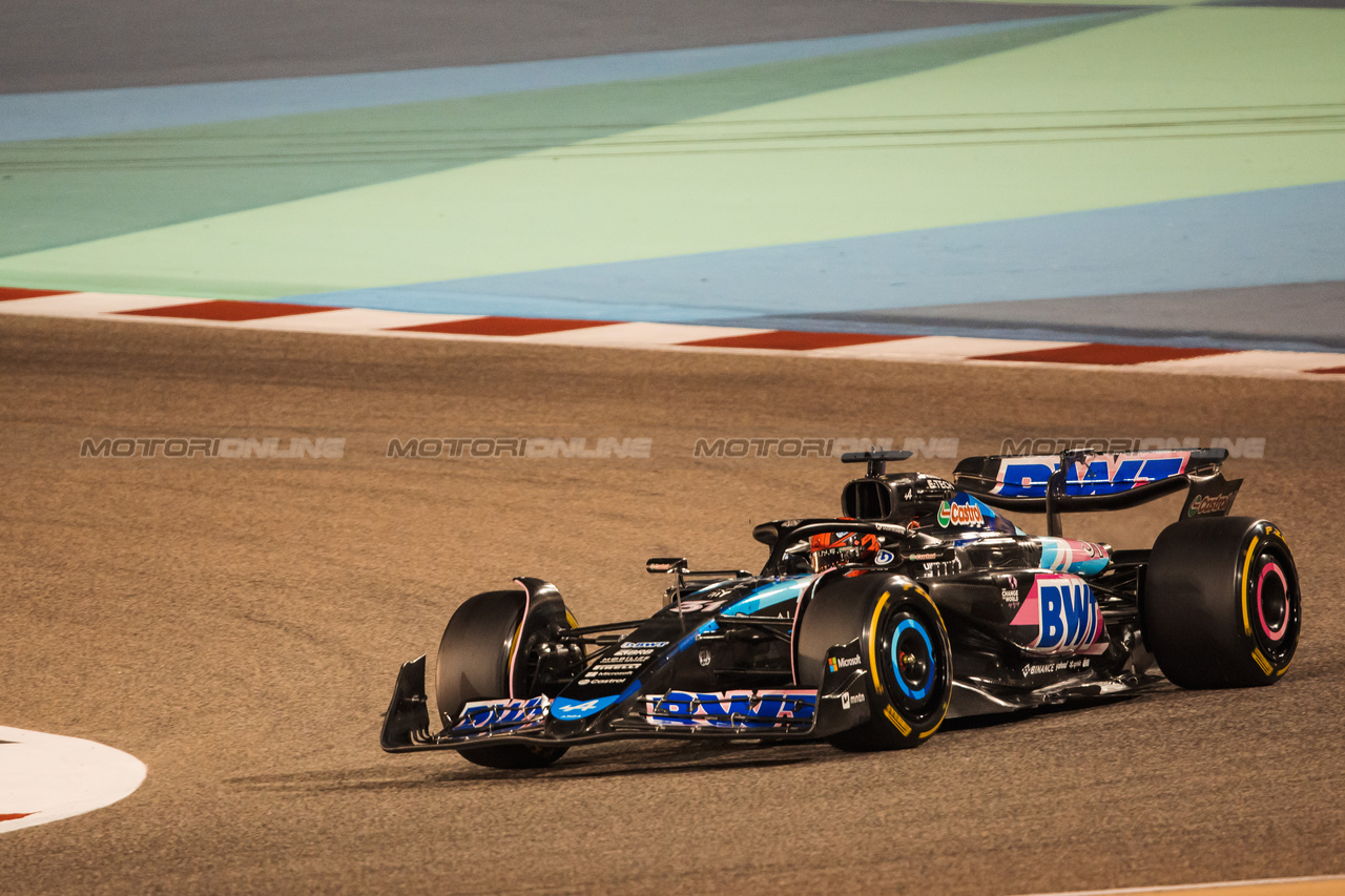 TEST BAHRAIN, Esteban Ocon (FRA) Alpine F1 Team A524.

22.02.2024. Formula 1 Testing, Sakhir, Bahrain, Day Two.

- www.xpbimages.com, EMail: requests@xpbimages.com © Copyright: Bearne / XPB Images