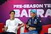 TEST BAHRAIN, (L to R): George Russell (GBR) Mercedes AMG F1 e Alexander Albon (THA) Williams Racing in the FIA Press Conference.
22.02.2024. Formula 1 Testing, Sakhir, Bahrain, Day Two.
- www.xpbimages.com, EMail: requests@xpbimages.com © Copyright: XPB Images