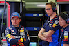 TEST BAHRAIN, (L to R): Sergio Perez (MEX) Red Bull Racing with Hugh Bird (GBR) Red Bull Racing Engineer.
22.02.2024. Formula 1 Testing, Sakhir, Bahrain, Day Two.
 - www.xpbimages.com, EMail: requests@xpbimages.com © Copyright: Coates / XPB Images