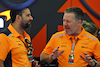 TEST BAHRAIN, Zak Brown (USA) McLaren Executive Director (Right).
22.02.2024. Formula 1 Testing, Sakhir, Bahrain, Day Two.
 - www.xpbimages.com, EMail: requests@xpbimages.com © Copyright: Coates / XPB Images