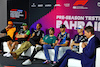 TEST BAHRAIN, (L to R): Lando Norris (GBR) McLaren; Valtteri Bottas (FIN) Sauber; Lewis Hamilton (GBR) Mercedes AMG F1; Lance Stroll (CDN) Aston Martin F1 Team; Esteban Ocon (FRA) Alpine F1 Team; Logan Sargeant (USA) Williams Racing, in the FIA Press Conference.
23.02.2024. Formula 1 Testing, Sakhir, Bahrain, Day Three.
- www.xpbimages.com, EMail: requests@xpbimages.com © Copyright: Charniaux / XPB Images