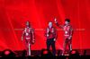F1 75 LIVE, (L to R): Lewis Hamilton (GBR) Ferrari with Frederic Vasseur (FRA) Ferrari Team Principal e Charles Leclerc (MON) Ferrari.

18.02.2025. Formula One World Championship, F1 75 Live. O2 Arena, London, England.

- www.xpbimages.com, EMail: requests@xpbimages.com © Copyright: Batchelor / XPB Images