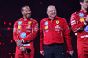 F1 75 LIVE, (L to R): Lewis Hamilton (GBR) Ferrari with Frederic Vasseur (FRA) Ferrari Team Principal e Charles Leclerc (MON) Ferrari.

18.02.2025. Formula One World Championship, F1 75 Live. O2 Arena, London, England.

- www.xpbimages.com, EMail: requests@xpbimages.com © Copyright: Batchelor / XPB Images