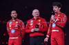 F1 75 LIVE, (L to R): Lewis Hamilton (GBR) Ferrari with Frederic Vasseur (FRA) Ferrari Team Principal e Charles Leclerc (MON) Ferrari.

18.02.2025. Formula One World Championship, F1 75 Live. O2 Arena, London, England.

- www.xpbimages.com, EMail: requests@xpbimages.com © Copyright: Batchelor / XPB Images