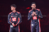 F1 75 LIVE, (L to R): Oliver Bearman (GBR) Haas F1 Team e Esteban Ocon (FRA) Haas F1 Team.

18.02.2025. Formula One World Championship, F1 75 Live. O2 Arena, London, England.

- www.xpbimages.com, EMail: requests@xpbimages.com © Copyright: Batchelor / XPB Images