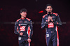 F1 75 LIVE, (L to R): Oliver Bearman (GBR) Haas F1 Team with team mate Esteban Ocon (FRA) Haas F1 Team.

18.02.2025. Formula One World Championship, F1 75 Live. O2 Arena, London, England.

- www.xpbimages.com, EMail: requests@xpbimages.com © Copyright: Batchelor / XPB Images