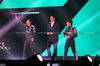 F1 75 LIVE, (L to R): George Russell (GBR) Mercedes AMG F1 with Toto Wolff (GER) Mercedes AMG F1 Shareholder e Executive Director e Andrea Kimi Antonelli (ITA) Mercedes AMG F1.

18.02.2025. Formula One World Championship, F1 75 Live. O2 Arena, London, England.

- www.xpbimages.com, EMail: requests@xpbimages.com © Copyright: Batchelor / XPB Images
