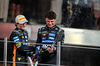 GP ABU DHABI, (L to R): Oscar Piastri (AUS) McLaren celebrates with third placed World Champion Lando Norris (GBR) McLaren on the podium.
07.12.2025. Formula 1 World Championship, Rd 24, Abu Dhabi Grand Prix, Yas Marina Circuit, Abu Dhabi, Gara Day.
- www.xpbimages.com, EMail: requests@xpbimages.com © Copyright: Moy / XPB Images