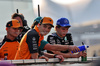 GP ABU DHABI, (L to R): Lando Norris (GBR) McLaren ; Oscar Piastri (AUS) McLaren; Fernando Alonso (ESP) Aston Martin F1 Team ; e Andrea Kimi Antonelli (ITA) Mercedes AMG F1, on the drivers' parade.

07.12.2025. Formula 1 World Championship, Rd 24, Abu Dhabi Grand Prix, Yas Marina Circuit, Abu Dhabi, Gara Day.

- www.xpbimages.com, EMail: requests@xpbimages.com © Copyright: Charniaux / XPB Images