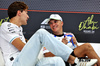 GP ABU DHABI, (L to R): George Russell (GBR) Mercedes AMG F1 e Isack Hadjar (FRA) Racing Bulls in the FIA Press Conference.

04.12.2025. Formula 1 World Championship, Rd 24, Abu Dhabi Grand Prix, Yas Marina Circuit, Abu Dhabi, Preparation Day.

- www.xpbimages.com, EMail: requests@xpbimages.com © Copyright: Bearne / XPB Images