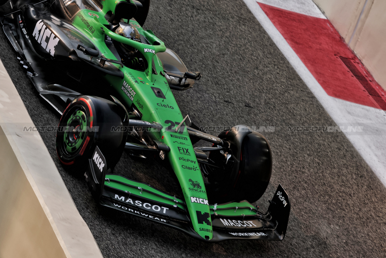 GP ABU DHABI, Nico Hulkenberg (GER) Sauber C45.
06.12.2025. Formula 1 World Championship, Rd 24, Abu Dhabi Grand Prix, Yas Marina Circuit, Abu Dhabi, Qualifiche Day.
- www.xpbimages.com, EMail: requests@xpbimages.com © Copyright: Charniaux / XPB Images