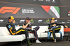 GP ABU DHABI, (L to R): Lando Norris (GBR) McLaren; Max Verstappen (NLD) Red Bull Racing; e Max Verstappen (NLD) Red Bull Racing, in the post qualifying FIA Press Conference.
06.12.2025. Formula 1 World Championship, Rd 24, Abu Dhabi Grand Prix, Yas Marina Circuit, Abu Dhabi, Qualifiche Day.
- www.xpbimages.com, EMail: requests@xpbimages.com © Copyright: Bearne / XPB Images