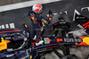 GP ABU DHABI, Max Verstappen (NLD) Red Bull Racing RB21 celebrates his pole position in qualifying parc ferme.
06.12.2025. Formula 1 World Championship, Rd 24, Abu Dhabi Grand Prix, Yas Marina Circuit, Abu Dhabi, Qualifiche Day.
- www.xpbimages.com, EMail: requests@xpbimages.com © Copyright: Moy / XPB Images