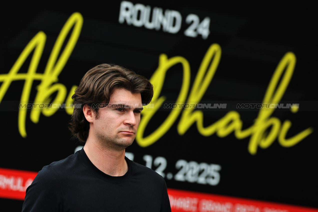 GP ABU DHABI, Colton Herta (USA) 2026 Hitech F2 Driver.

05.12.2025. Formula 1 World Championship, Rd 24, Abu Dhabi Grand Prix, Yas Marina Circuit, Abu Dhabi, Practice Day.

- www.xpbimages.com, EMail: requests@xpbimages.com © Copyright: Moy / XPB Images