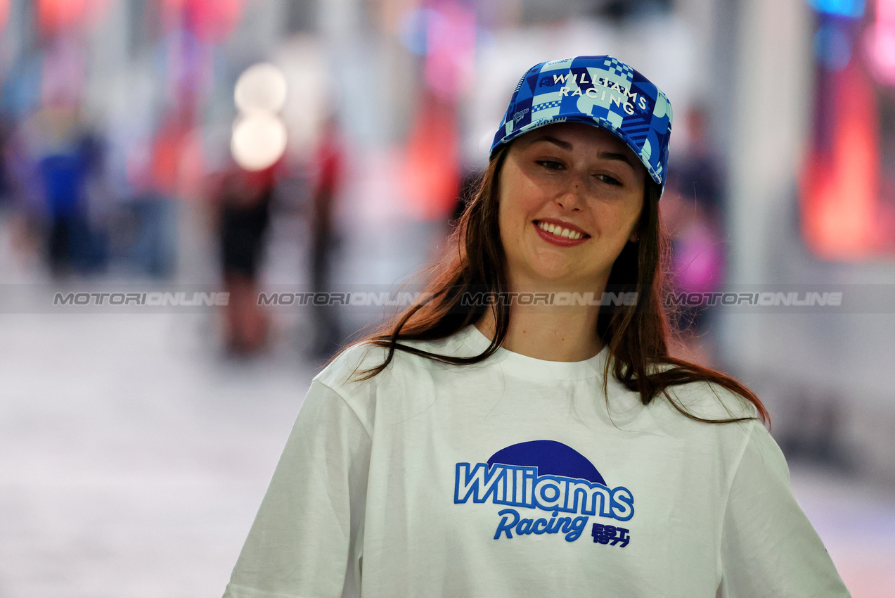 GP ARABIA SAUDITA, Lia Block (USA) Atlassian Williams Racing Academy Driver.

17.04.2025. Formula 1 World Championship, Rd 5, Saudi Arabian Grand Prix, Jeddah, Saudi Arabia, Preparation Day.

- www.xpbimages.com, EMail: requests@xpbimages.com © Copyright: Batchelor / XPB Images